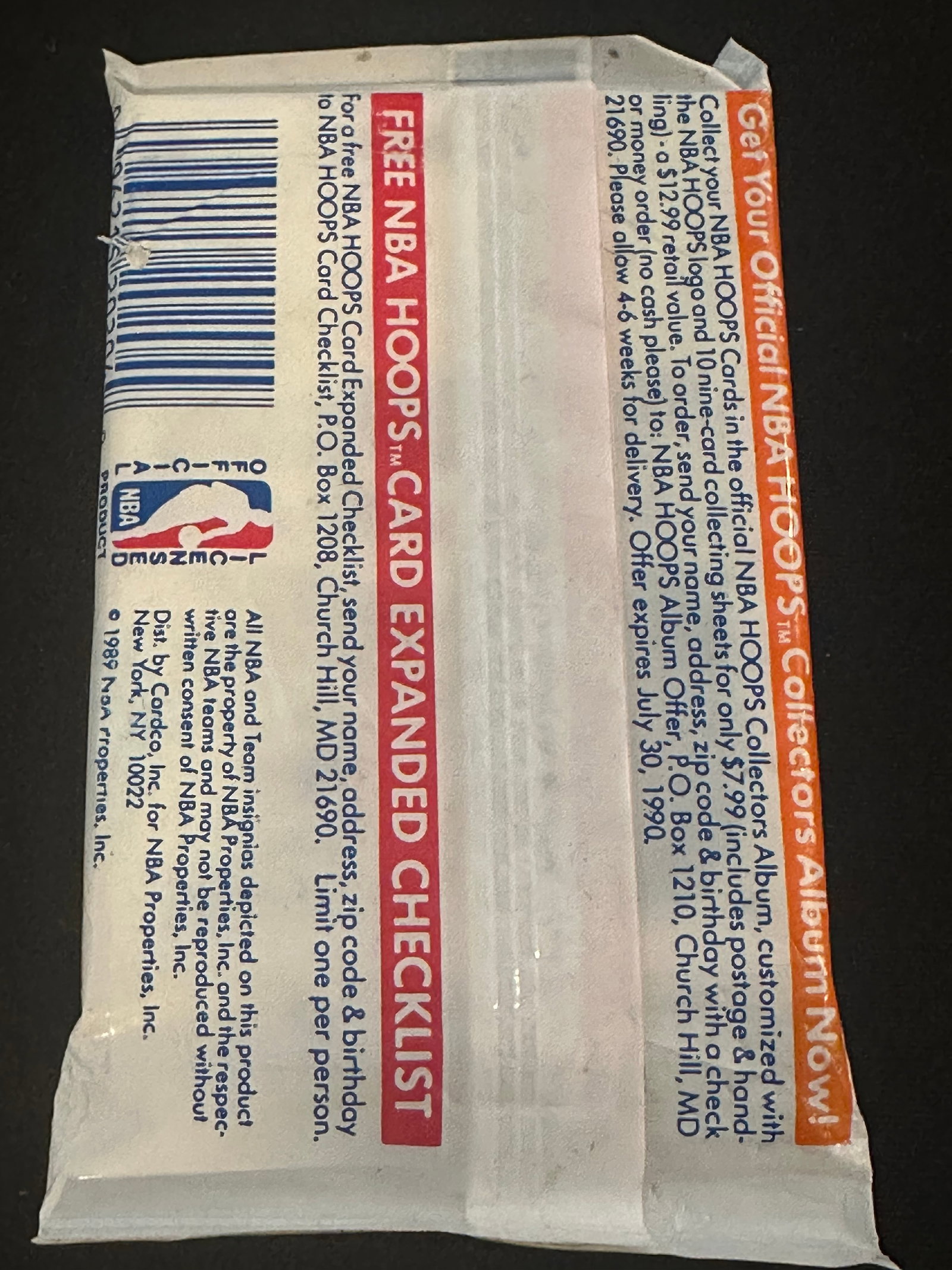 1989-90 NBA Hoops Basketball Wax Pack - 2