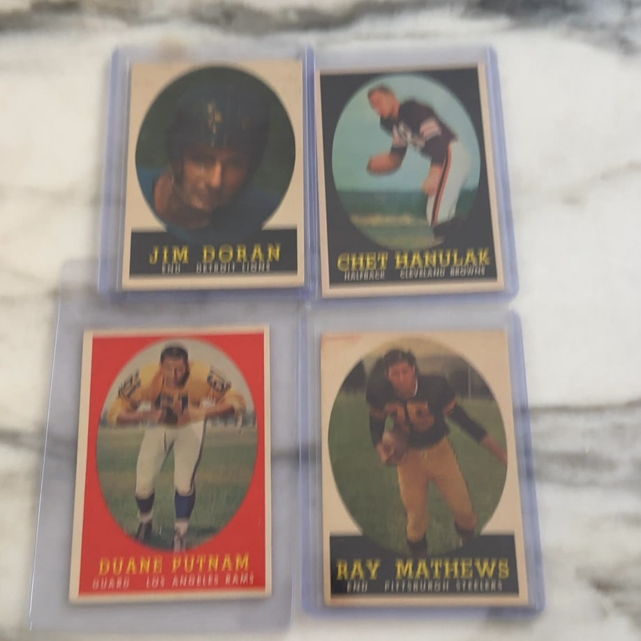 Vintage Football Trading Cards Lot