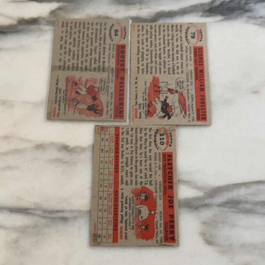1960 Topps Football Card Trio - 2