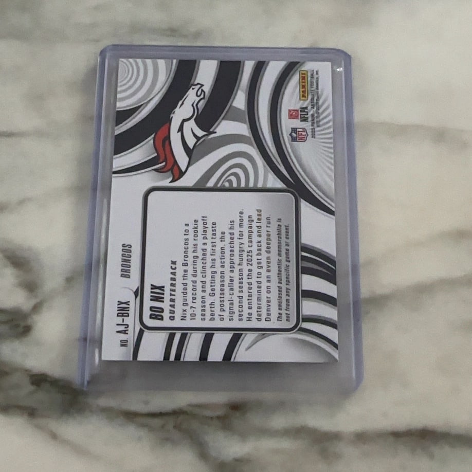 Bo Nix Absolute Football Memorabilia Card - 2