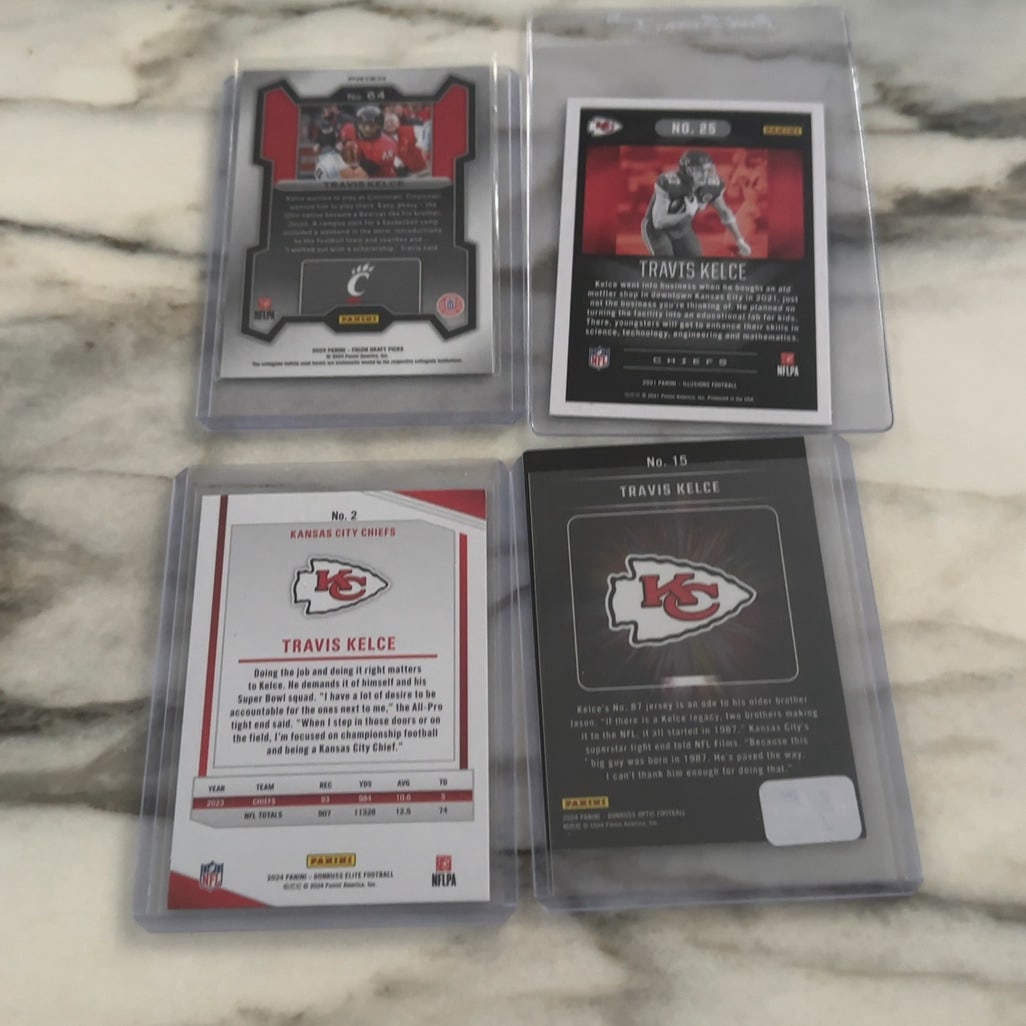 Travis Kelce Football Cards Lot - 2