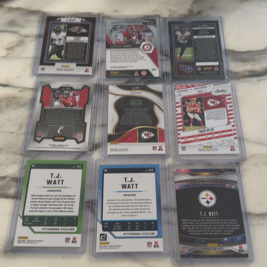 Assorted NFL Trading Card Sheet - 2