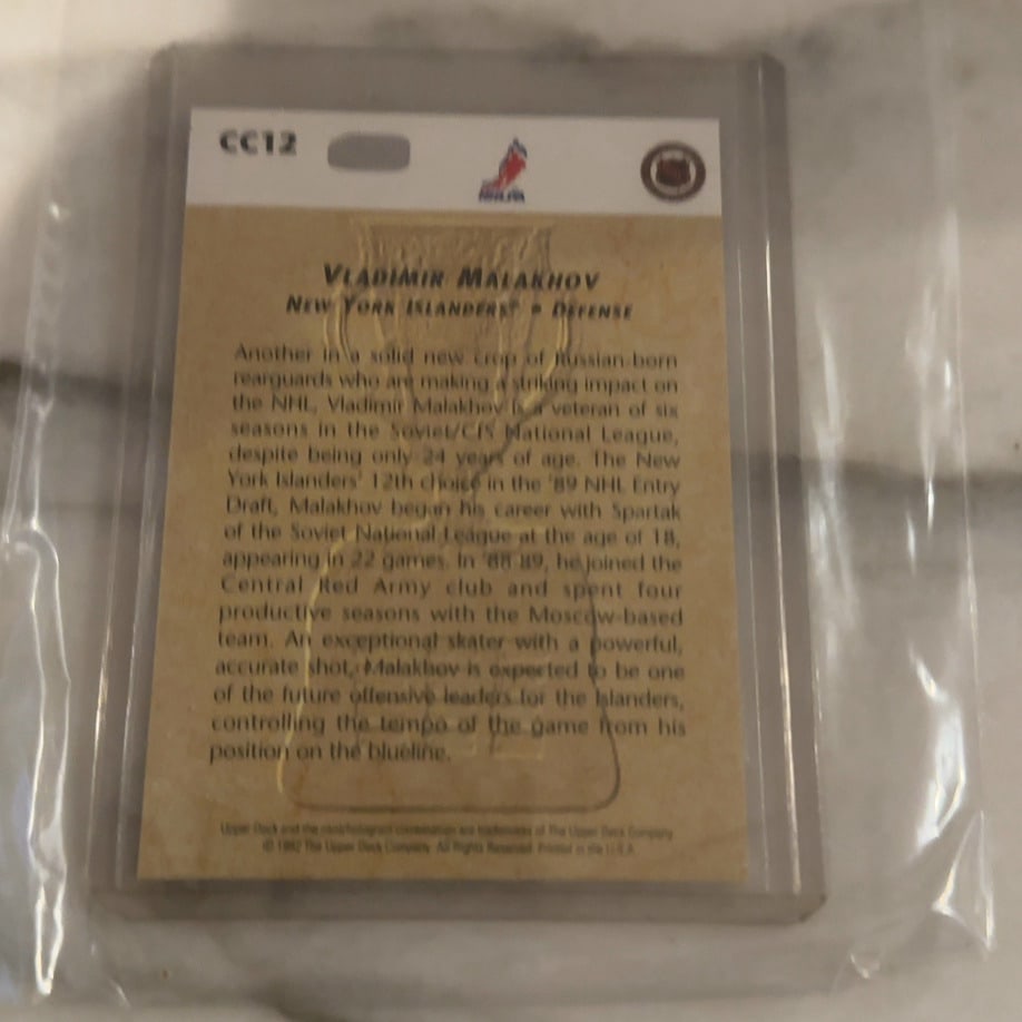 1992-93 Upper Deck Vladimir Malakhov Calder Candidate - 2