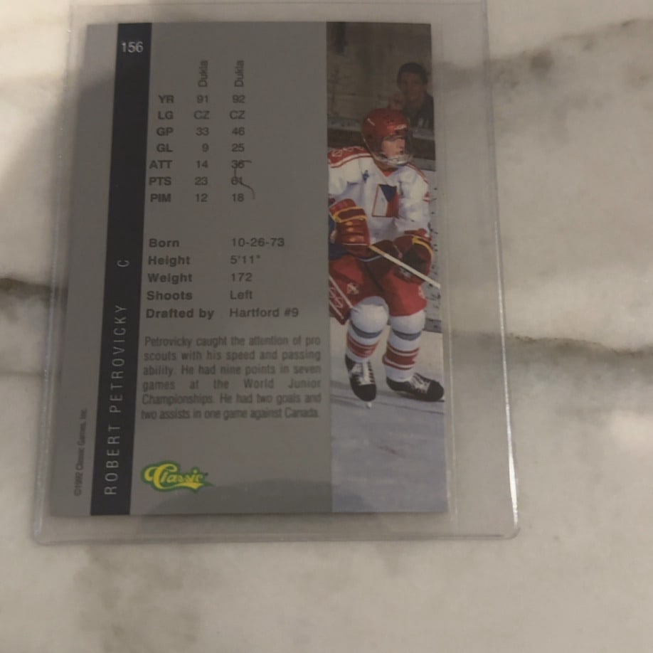 1992 Classic Four Sport Robert Petrovicky Rookie Card - 2