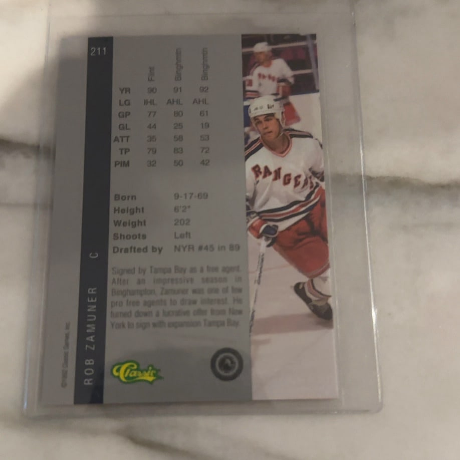 Rob Zamuner 1992 Classic Four Sport Hockey Card - 2