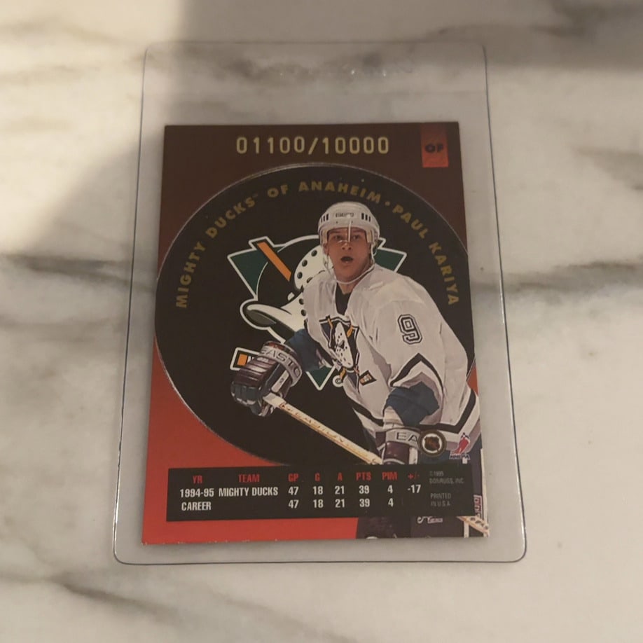 Paul Kariya 1996-97 Pinnacle Fire On Ice Hockey Card - 2