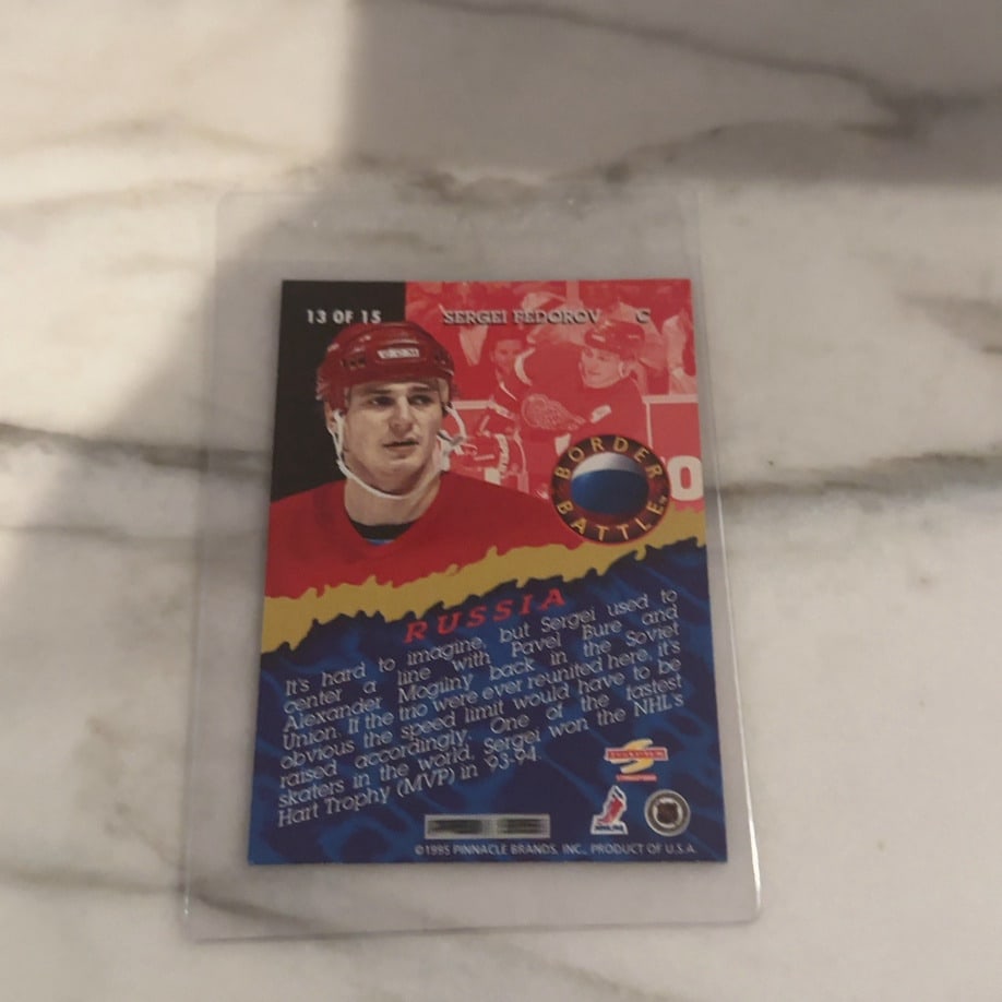 Sergei Fedorov 1997-98 Pinnacle Border Battle Card - 2