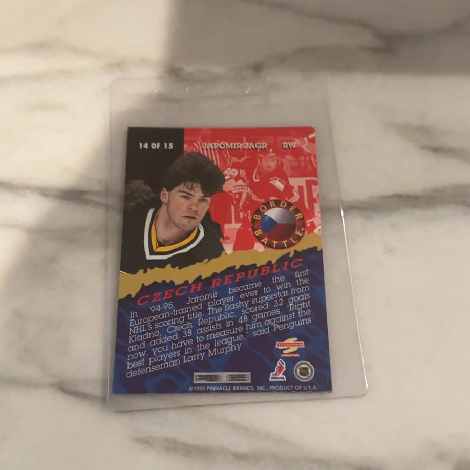 Jaromir Jagr 1995 Pinnacle Border Battle (1 of 1)