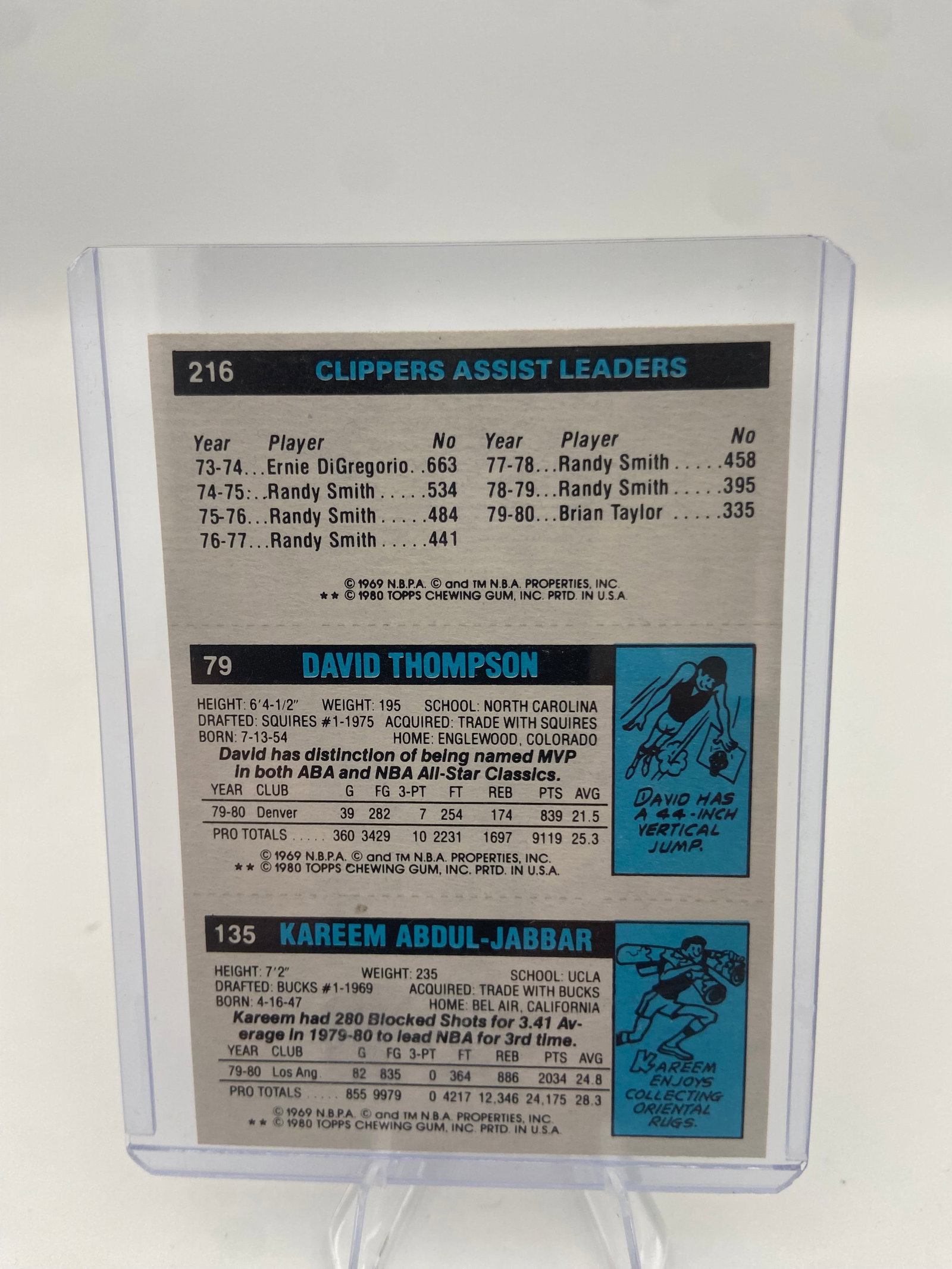 1977-78 Topps Kareem Abdul-Jabbar David Thompson Brian Taylo - 2