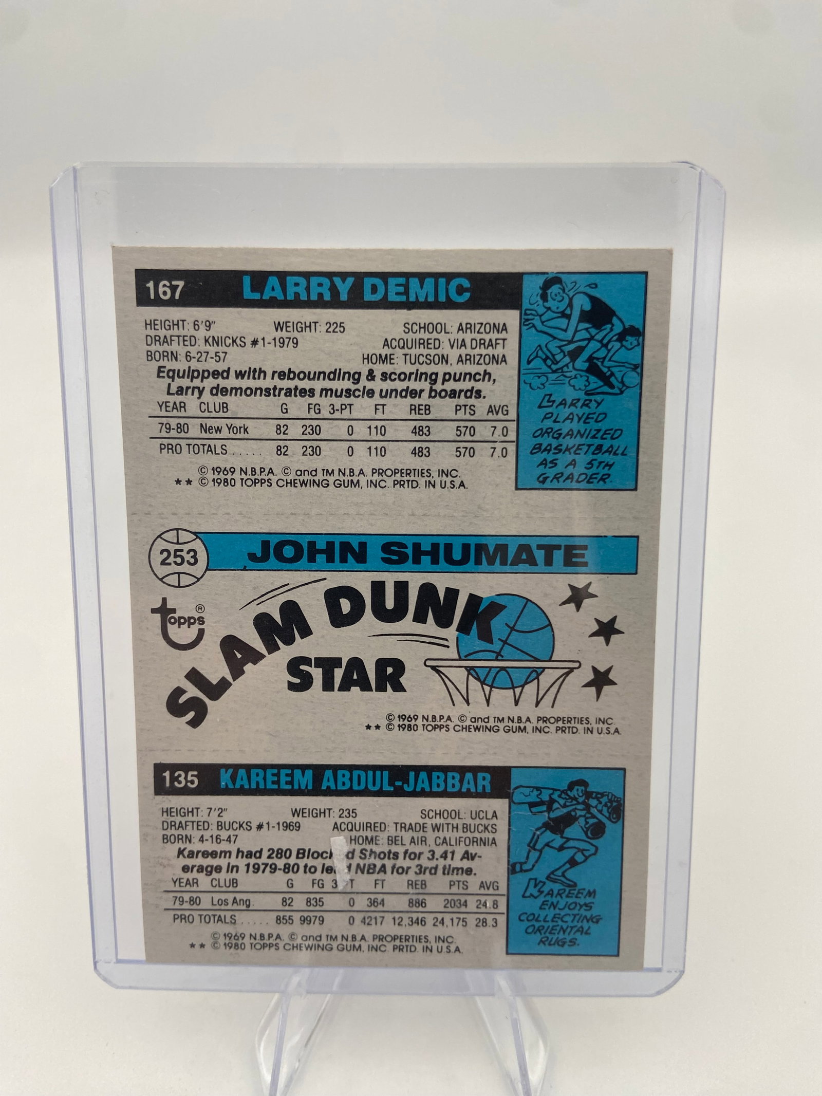 1980-81 Topps Basketball Kareem Abdul-Jabbar Slam Dunk Card - 2