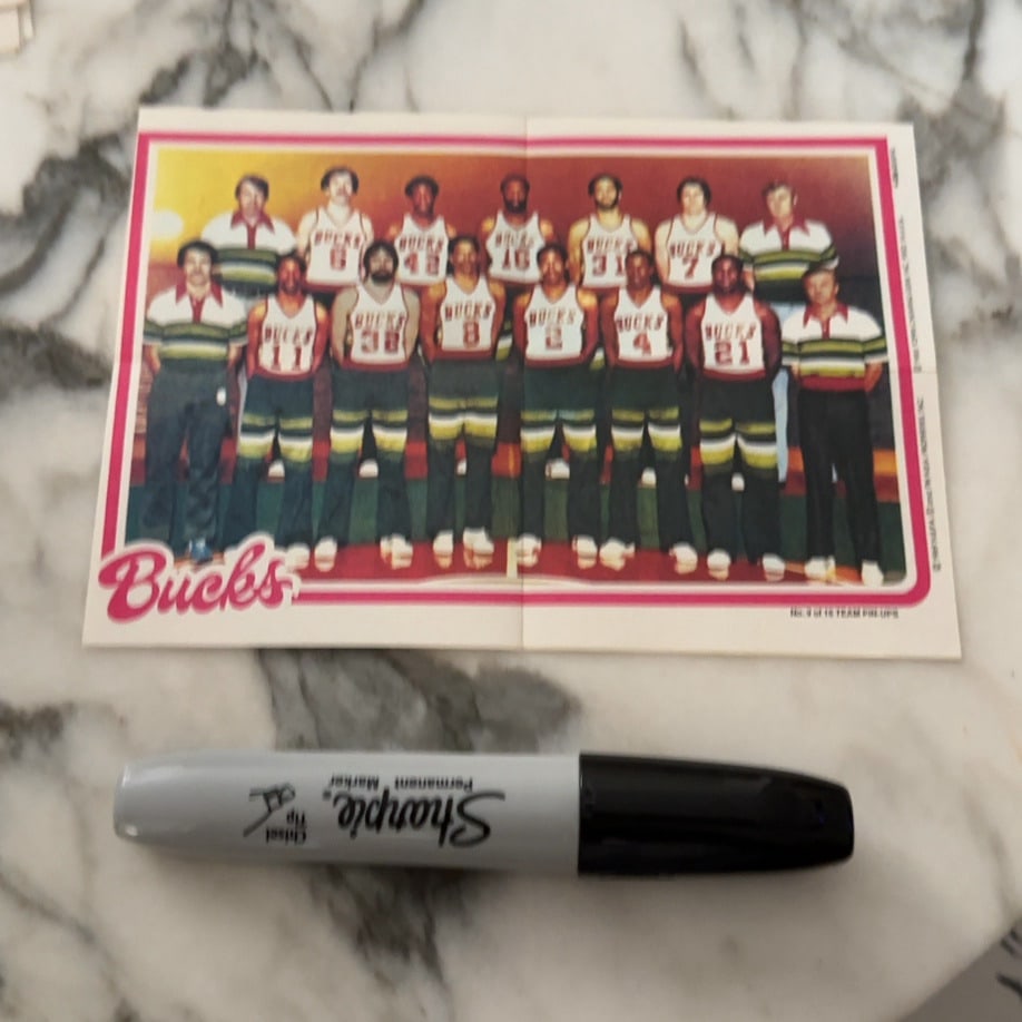 1982-83 Milwaukee Bucks Team Photo Pin-Up (1 of 1)