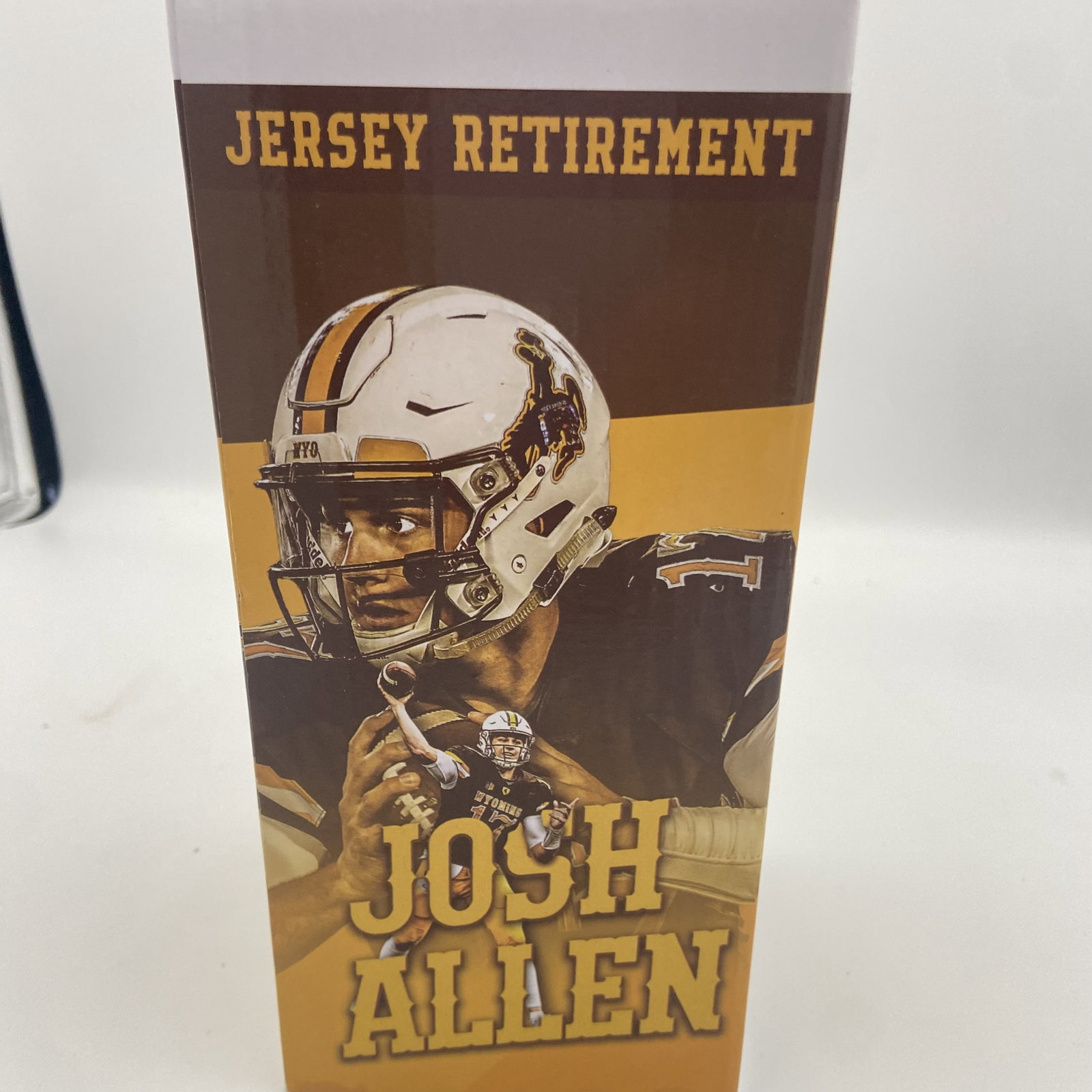 Josh Allen Wyoming Jersey Retirement Bobblehead (1 of 2)