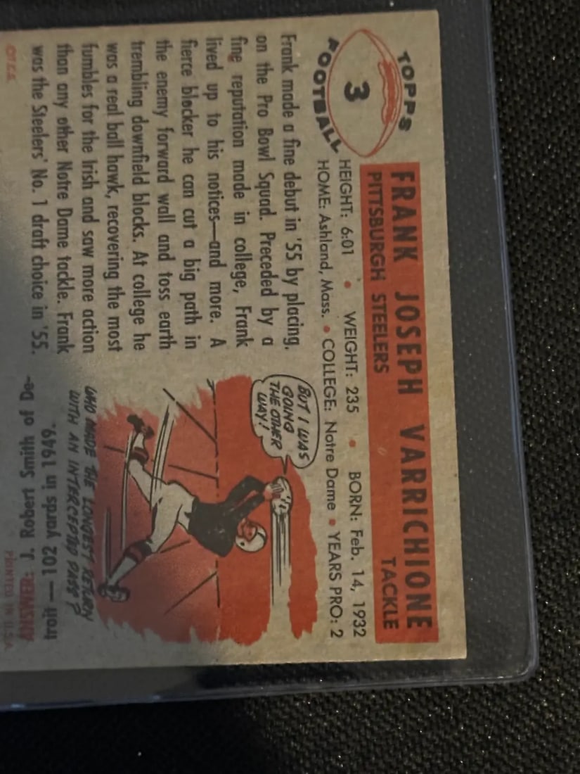 1956 Topps Vintage Football Trading Cards - 2