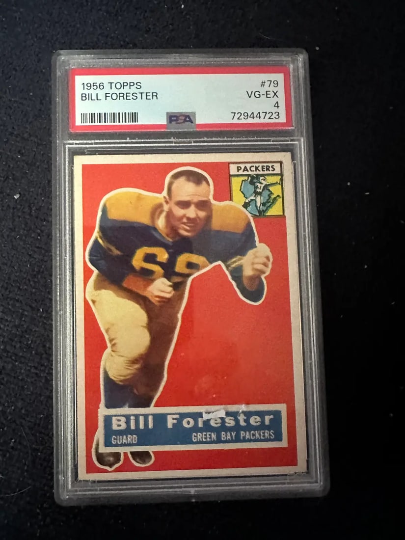 Graded - Bill Forester 1956 Topps Vintage Football Trading Cards (1 of 2)