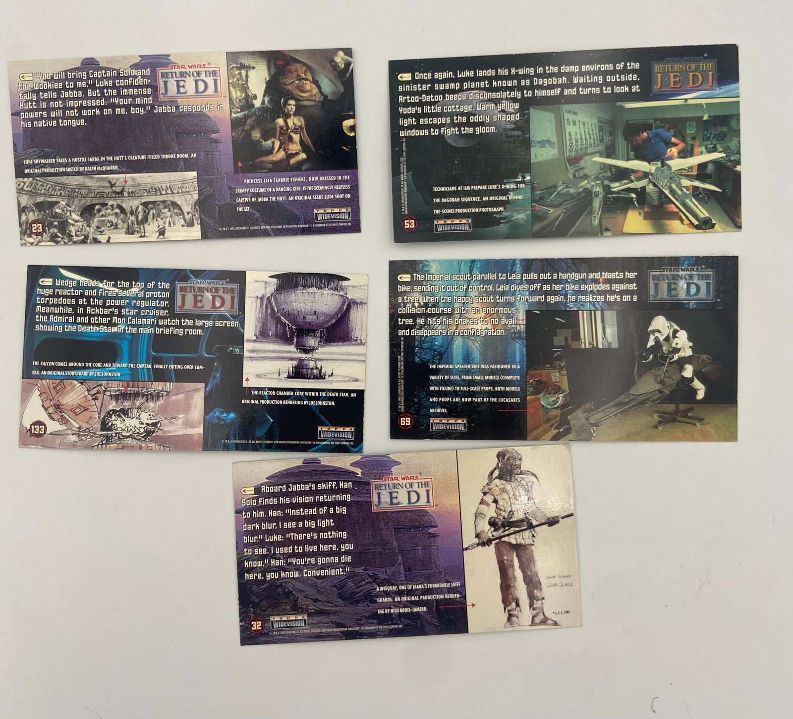 Topps Star Wars Return of the Jedi Widevision Trading Cards - 2