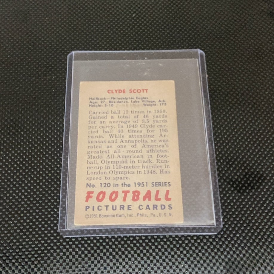 1950 Bowman Clyde Scott Football Card - 2
