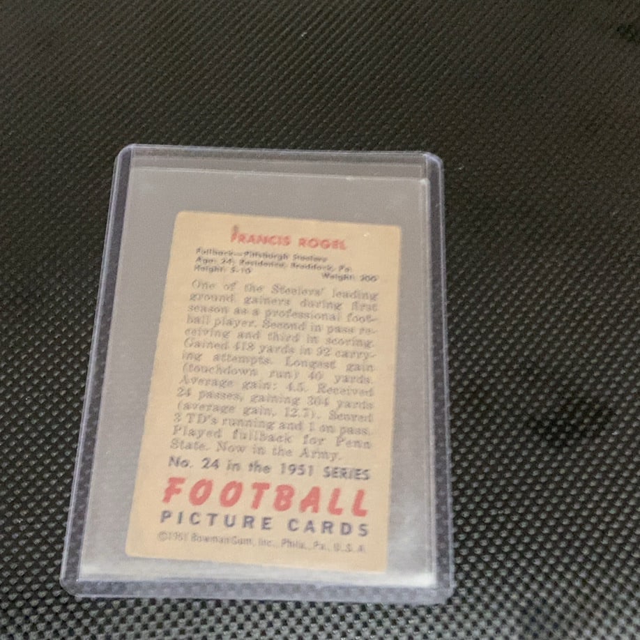 Vintage Francis Rogel Pittsburgh Steelers Trading Card - 2