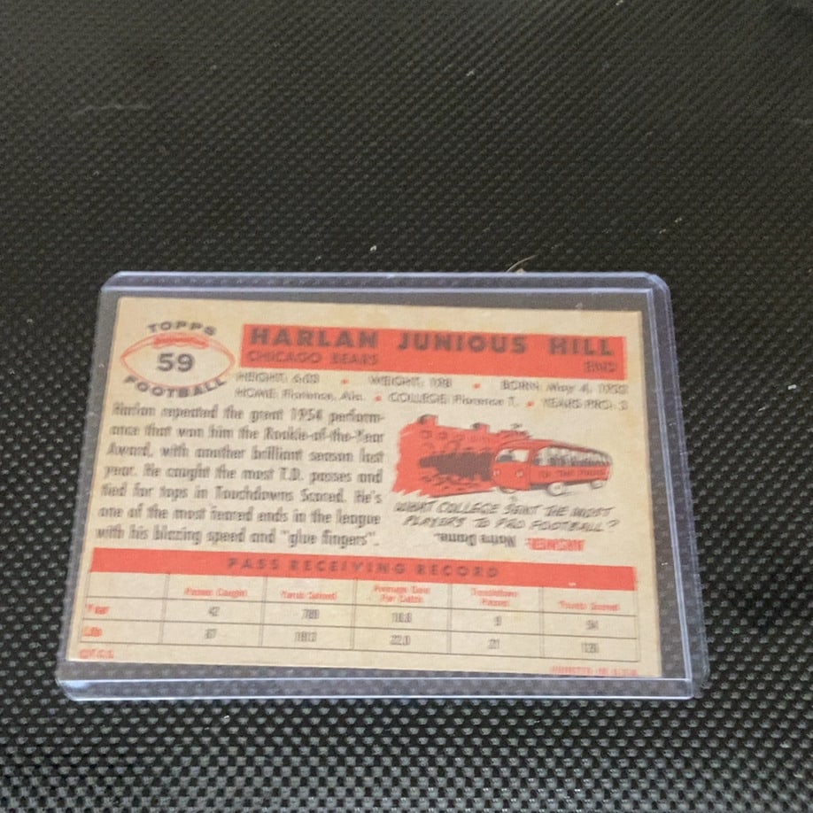Vintage Harlan Hill Chicago Bears Trading Card - 2