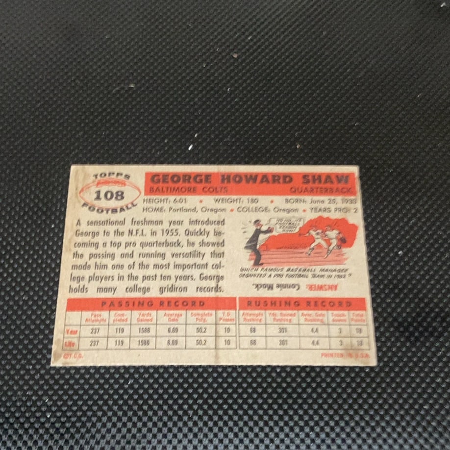 1950s Topps George Shaw - 2
