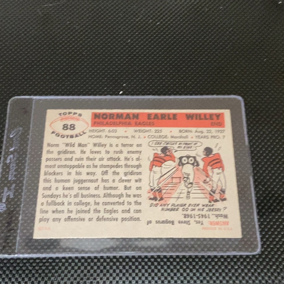 1954 Bowman Norm Willey - 2