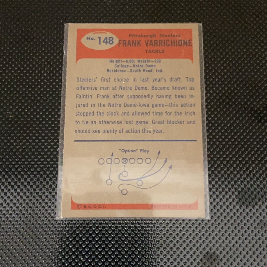 1955 Bowman Frank Varrichione Rookie Card - 2