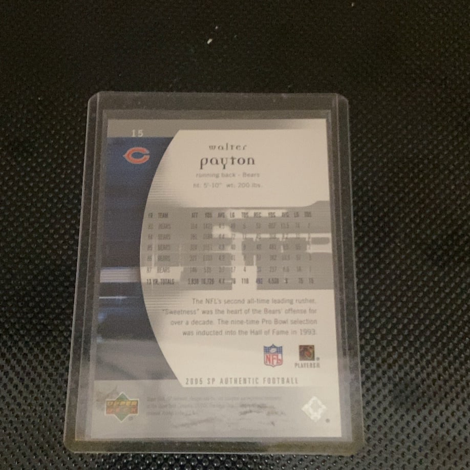 2003 SP Authentic Walter Payton Football Card - 2