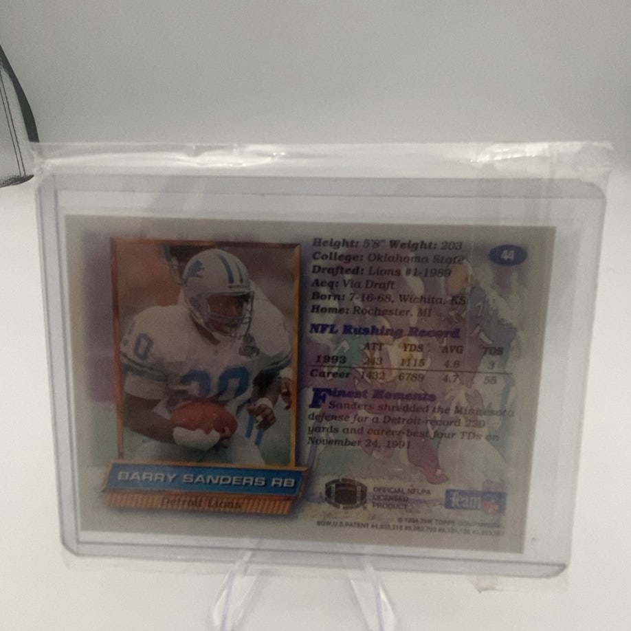 Topps Finest Barry Sanders - 2