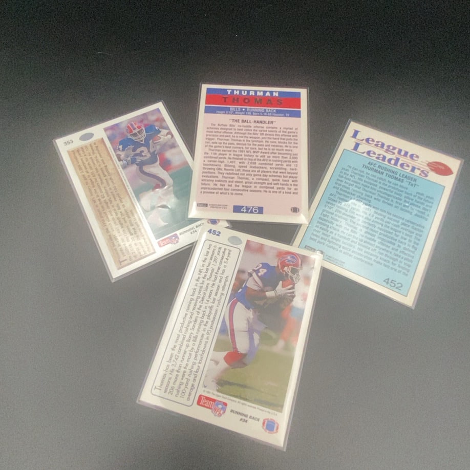 1992 Fleer and Upper Deck Thurman Thomas Cards - 2