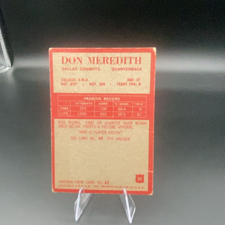 Don Meredith Dallas Cowboys Quarterback - 2