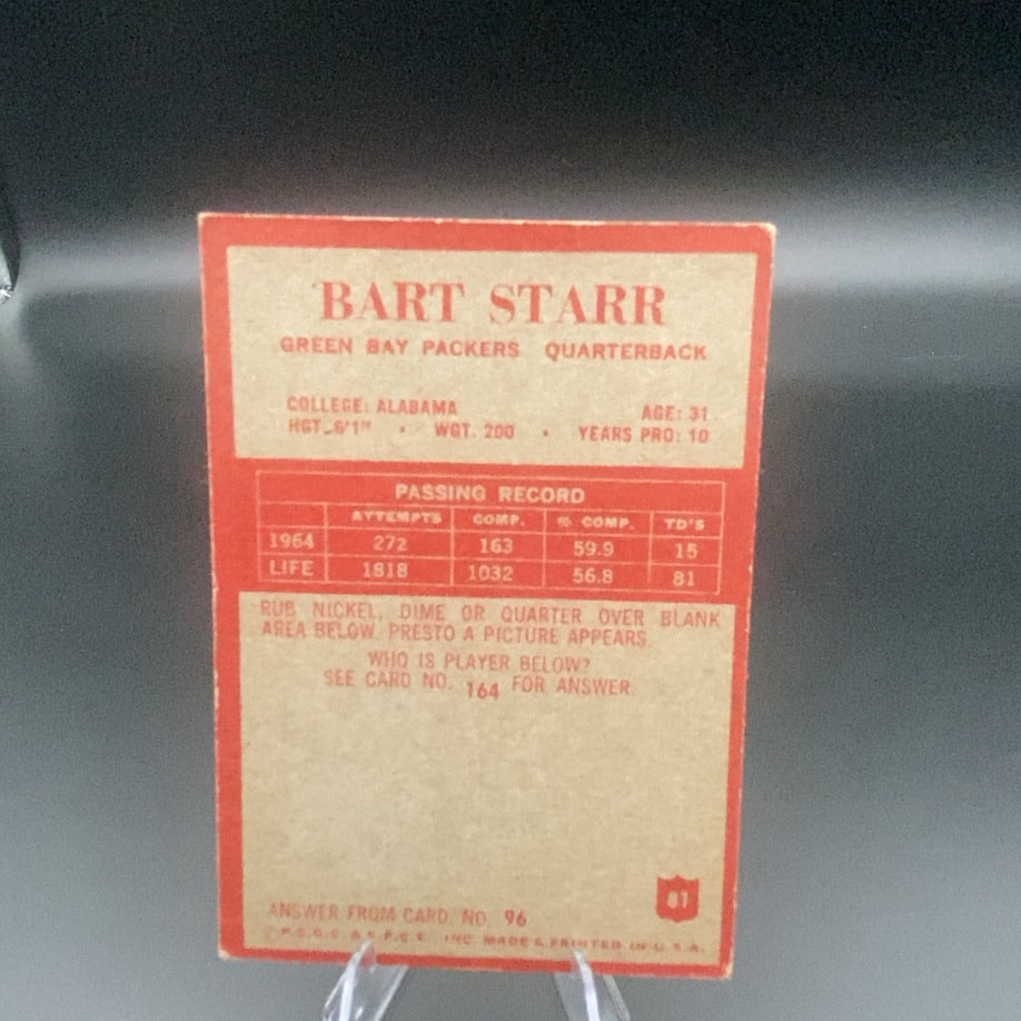 Bart Starr Green Bay Packers - 2