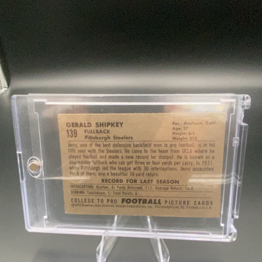 Jerry Shipkey Pittsburgh Steelers - 2