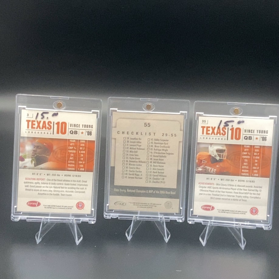 2006 Aspire and Hit Vince Young Cards - 2