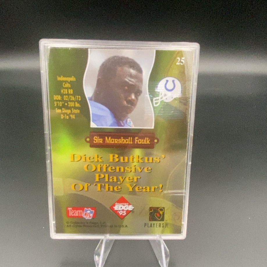 Marshall Faulk Indianapolis Colts Offensive Player Year Card - 2