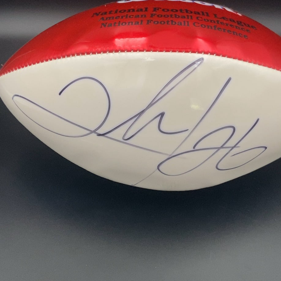 Jahmyr Gibbs Autographed Football and Trading Cards - 3
