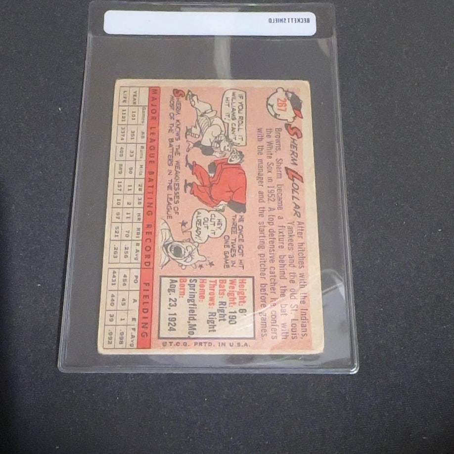 1958 Vintage Topps Sherm Lollar Chicago White Sox Baseball Card - 2