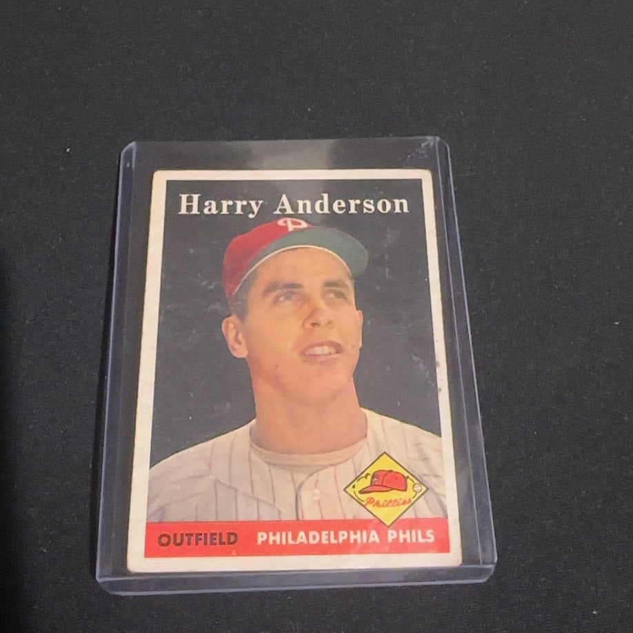 1959 Topps Harry Anderson Philadelphia Phillies Baseball Car (1 of 2)