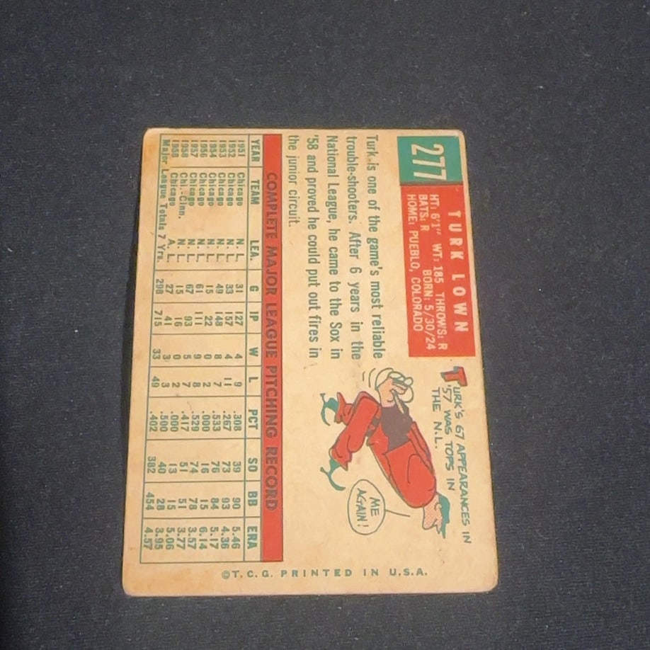 1959 Vintage Topps Turk Lown - 2