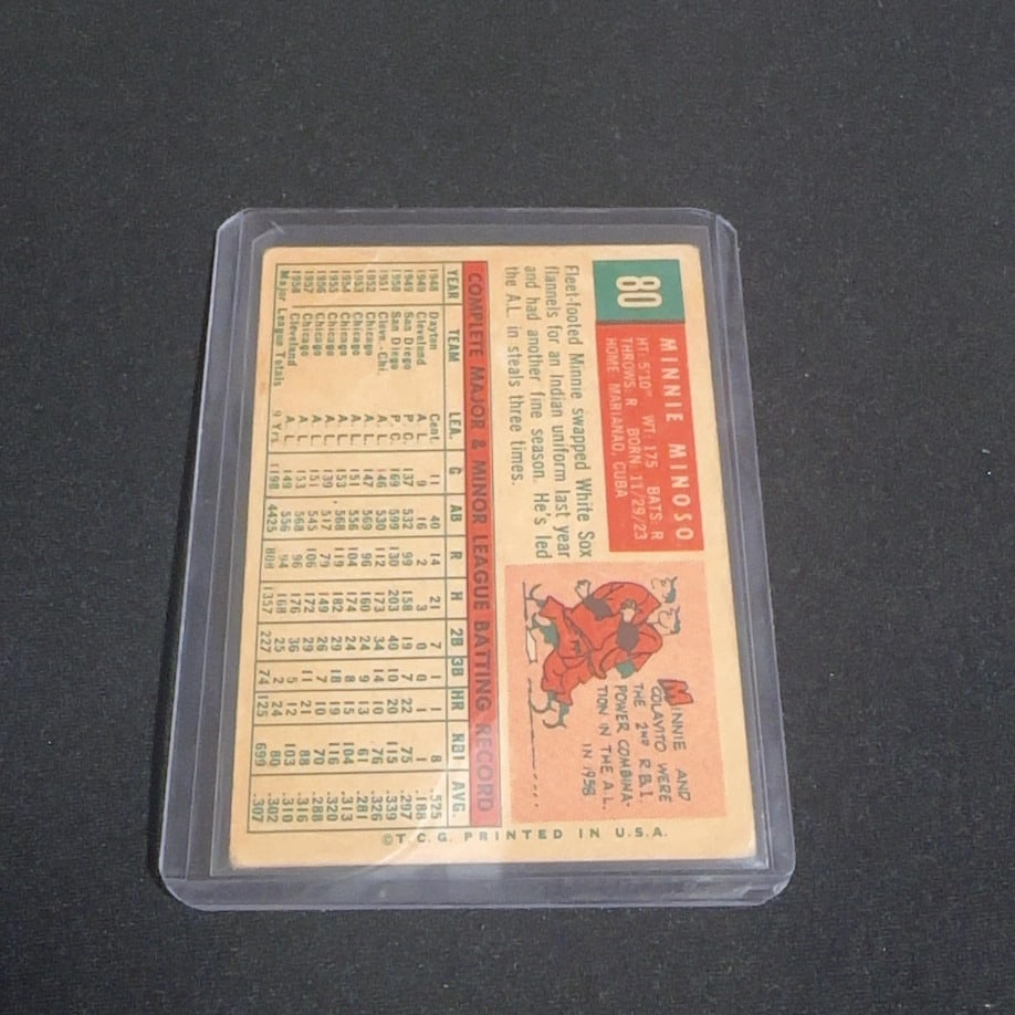 1959 Vintage Minnie Minoso Cleveland Indians - 2