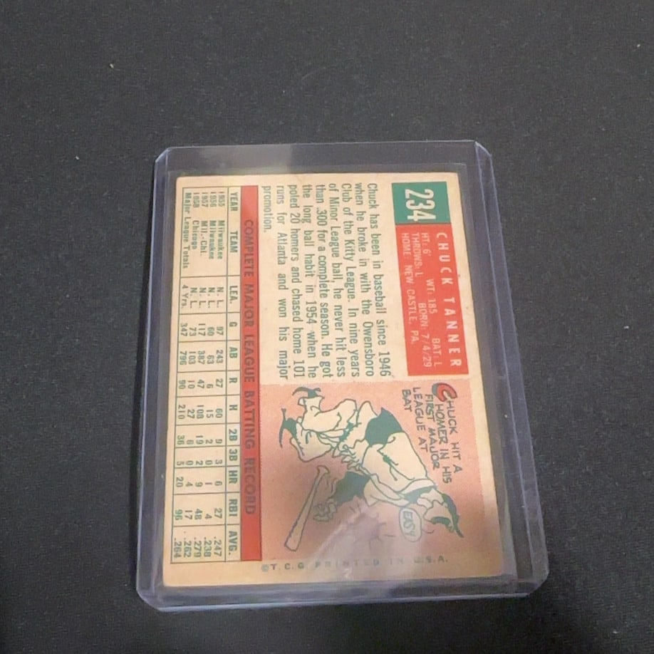 1959 Vintage Topps Chuck Tanner - 2