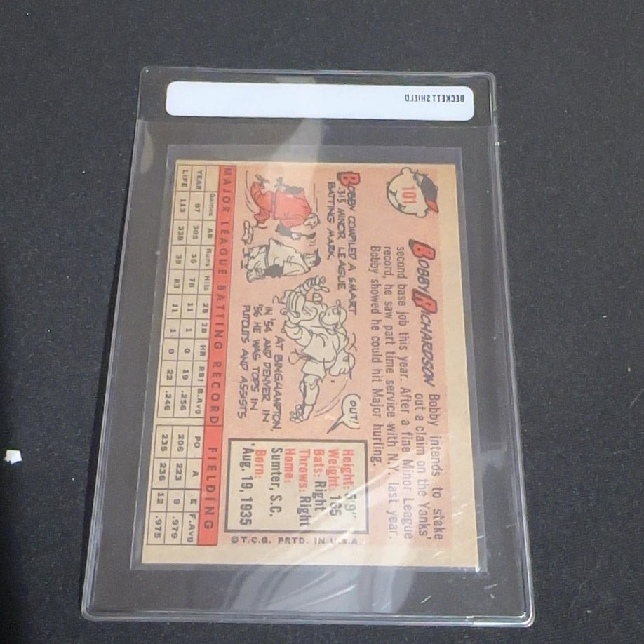 1958 Vintage Bobby Richardson New York Yankees Baseball Card - 2