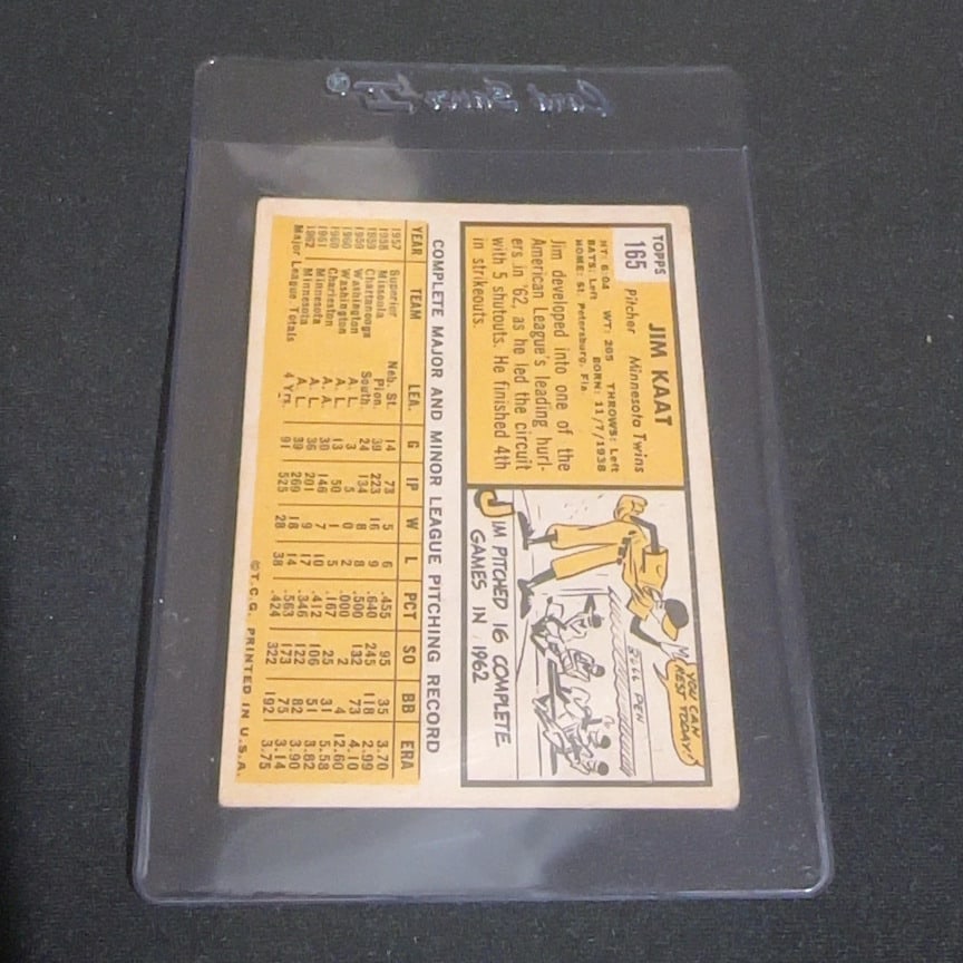 1963Topps Jim Kaat - 2