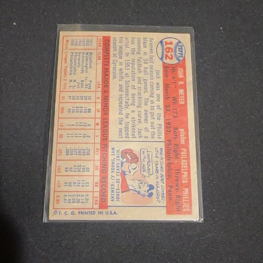 1957 Vintage Topps Jack Meyer - 2