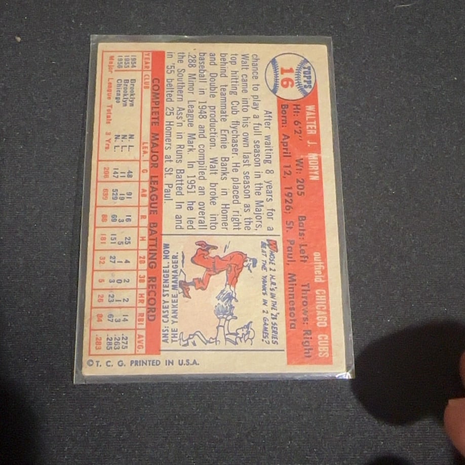 Walt Moryn Chicago Cubs Outfield - 2