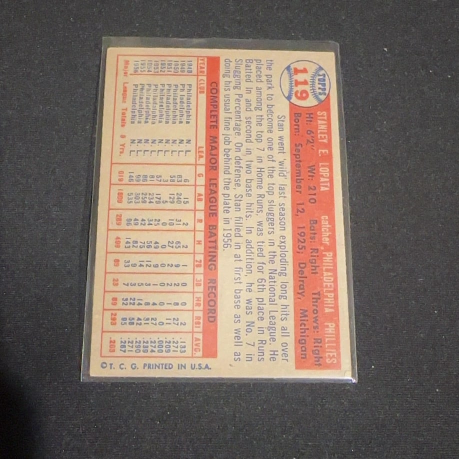 Stan Lopata Philadelphia Phillies - 2