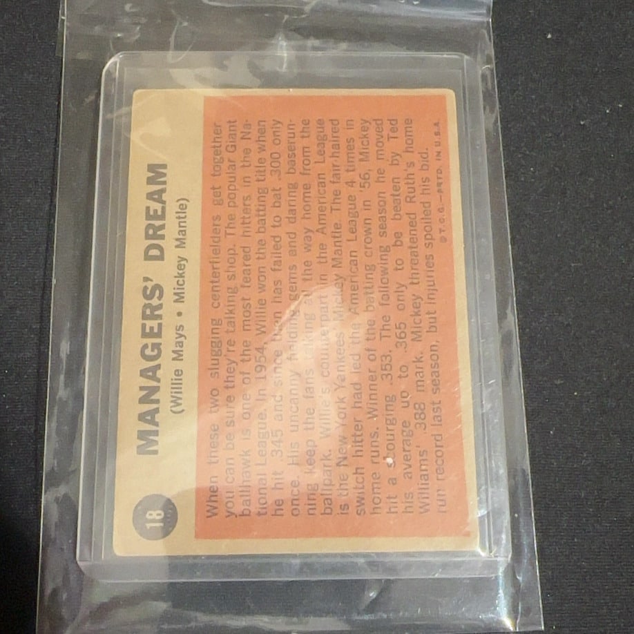 Managers' Dream Mickey Mantle Willie Mays - 2