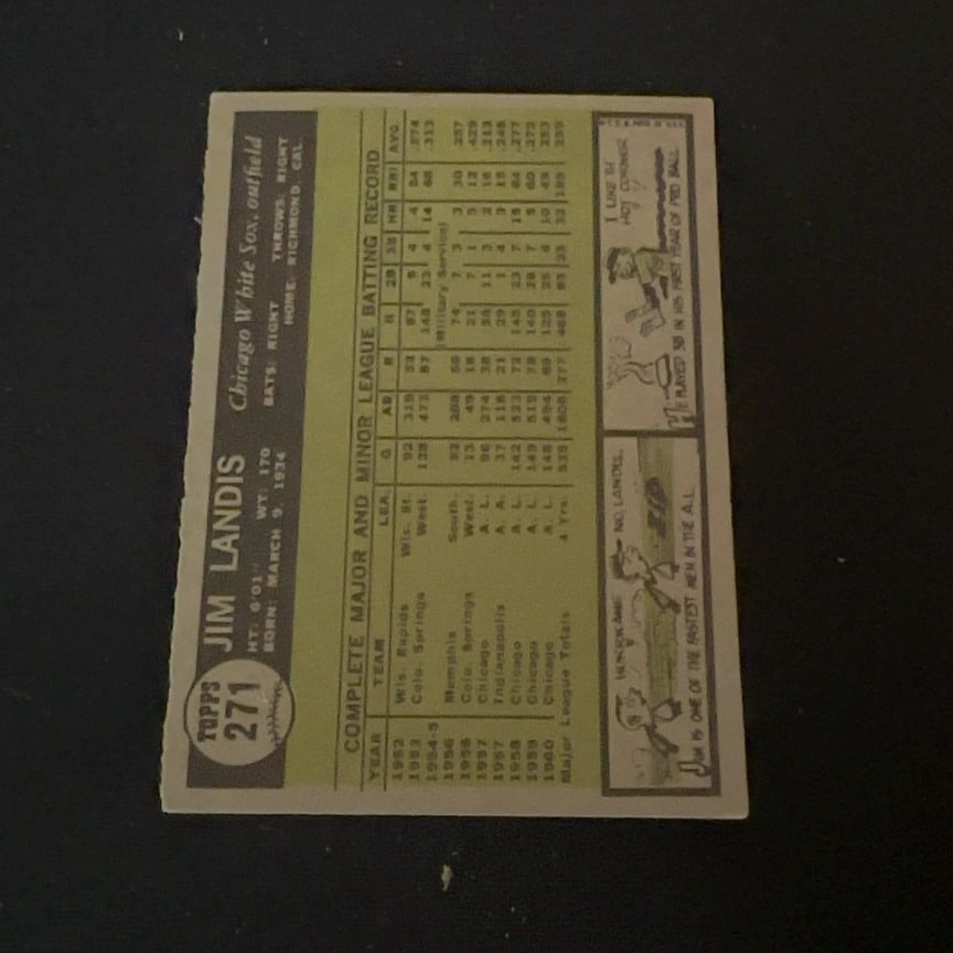 1961 Jim Landis Chicago White Sox - 2