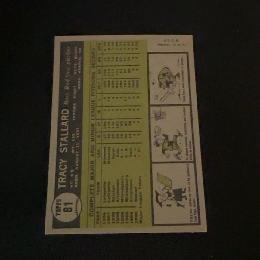 1961 Topps Tracy Stallard - 2