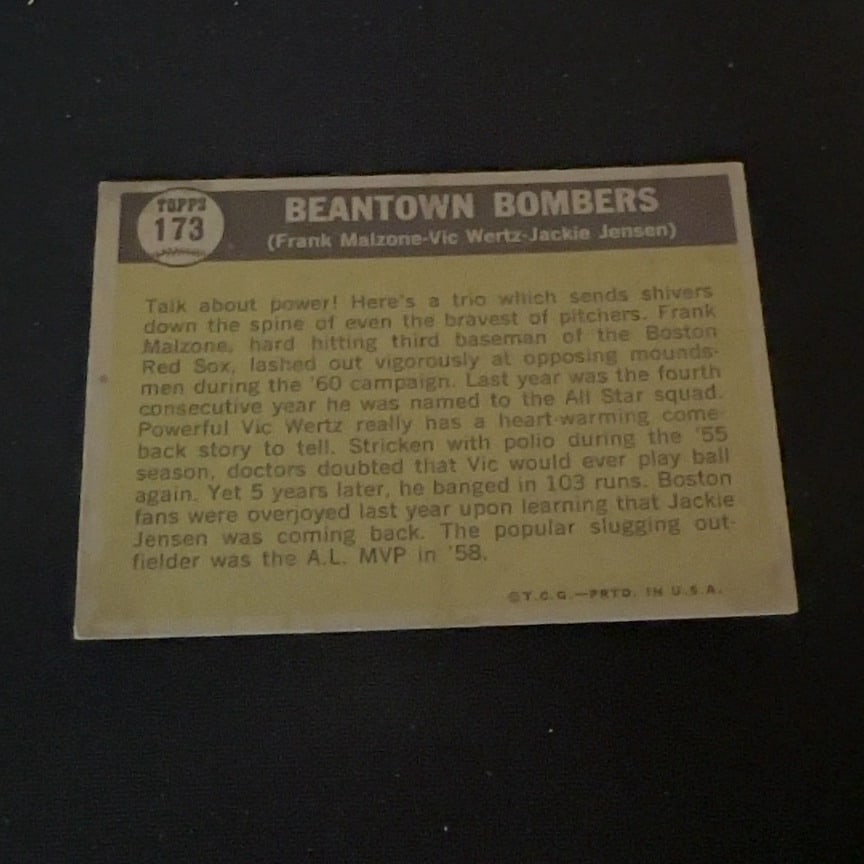 Beantown Bombers Frank Malzone Vic Wertz Jackie Jensen - 2