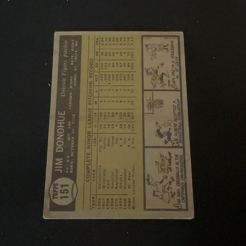 1961 Topps Jim Donohue - 2