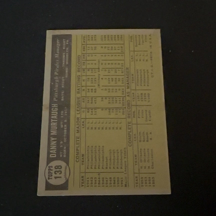 Danny Murtaugh Pittsburgh Pirates - 2